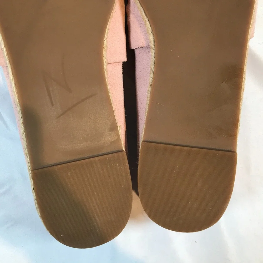Isaac Mizrahi Live Rosewater Suede Espadrille Slip On Shoes Womens US 9 EU  39.5